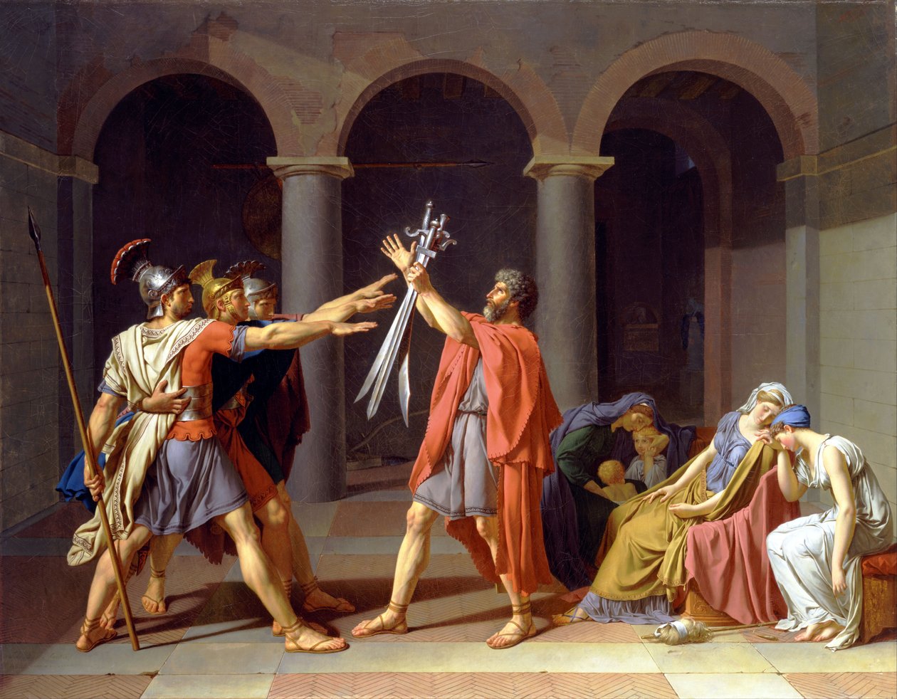 Der Schwur der Horatier von Jacques Louis David