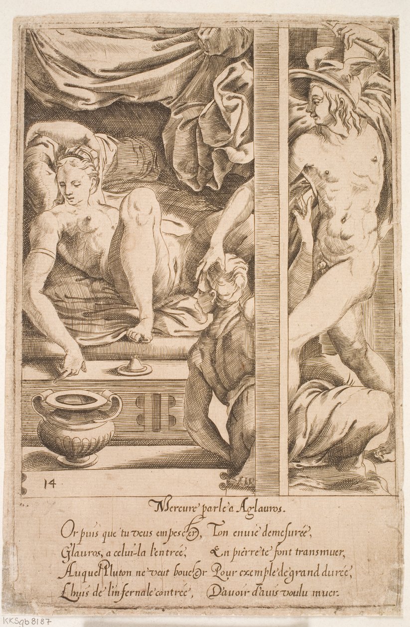 Merkur besucht Herse von Jacques Androuet Ducerceau d.Æ.