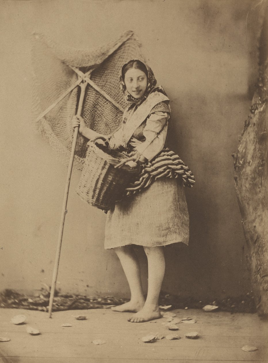 Ein Garnelenfischermädchen, ca. 1854 von Jacques Antoine Moulin