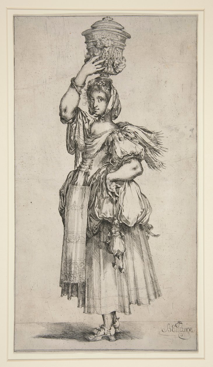 Blumenkasten mit Vase von Jacques Bellange