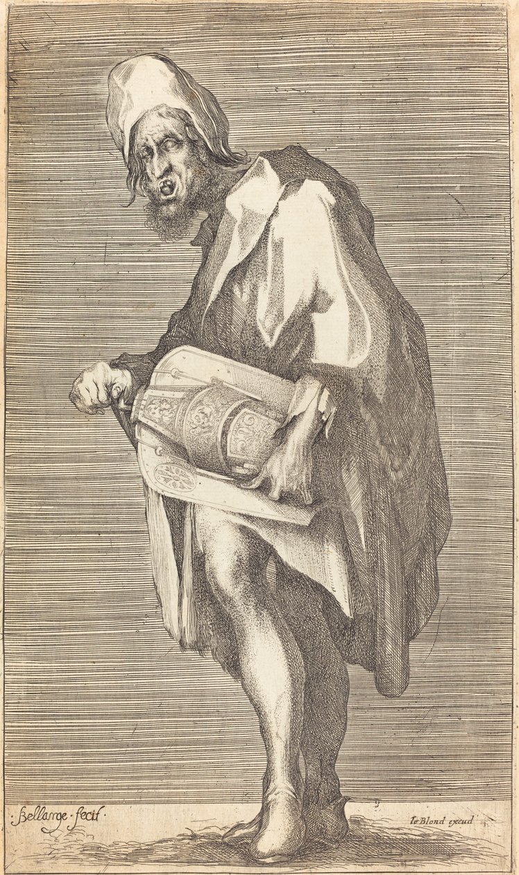 Der blinde Drehleierspieler von Jacques Bellange