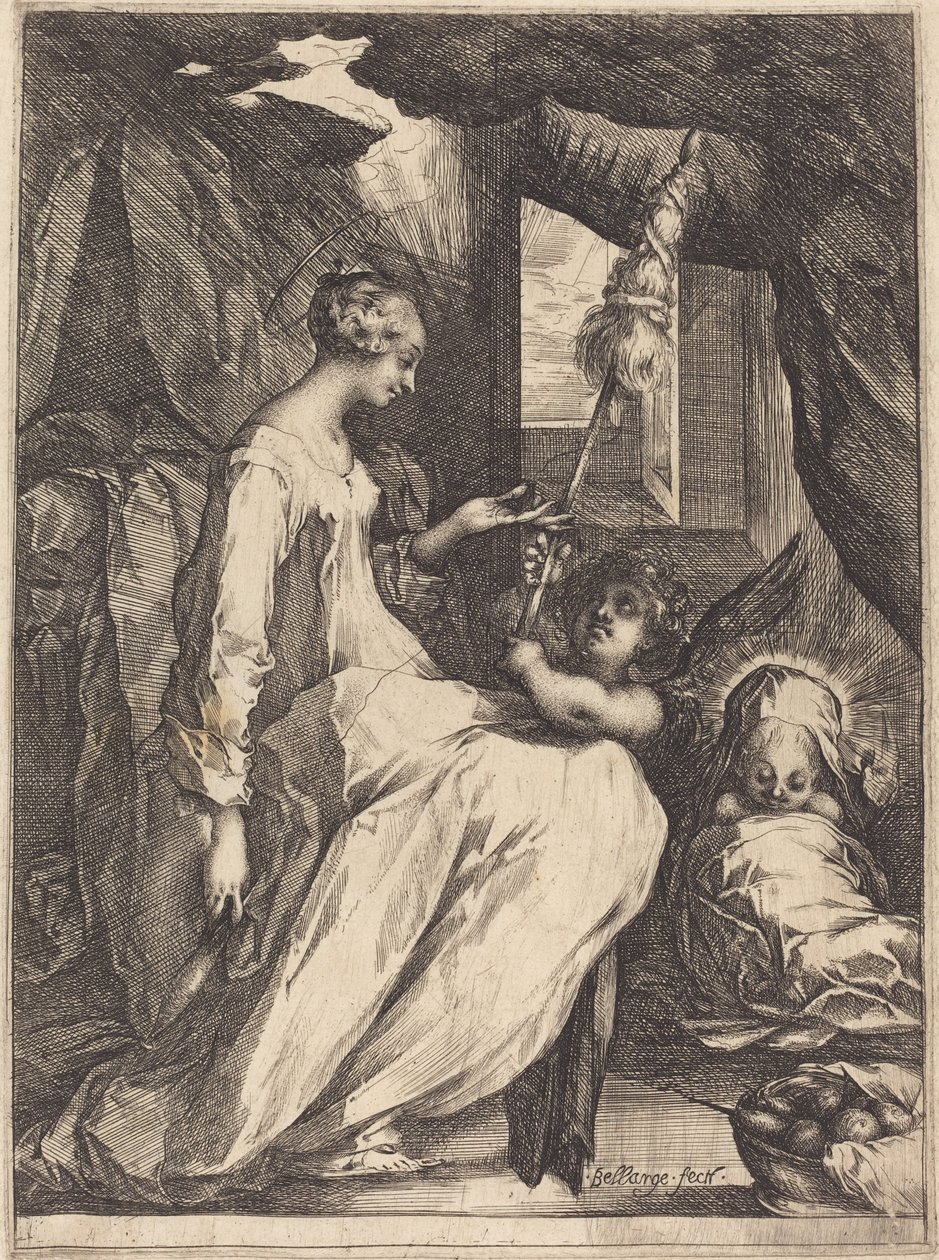 Die Madonna beim Spinnen von Jacques Bellange