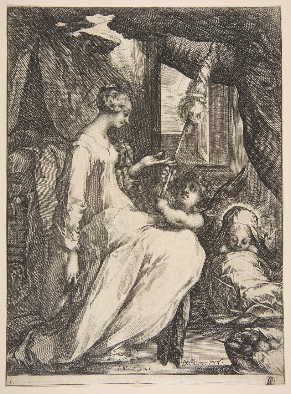 Jungfrau und Kind mit einem Engel (1612-16) von Jacques Bellange