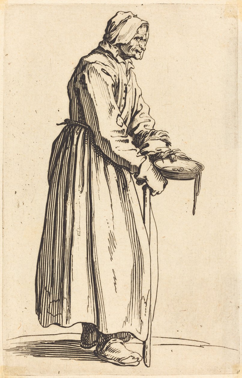 Bettlerin mit Pfanne von Jacques Callot