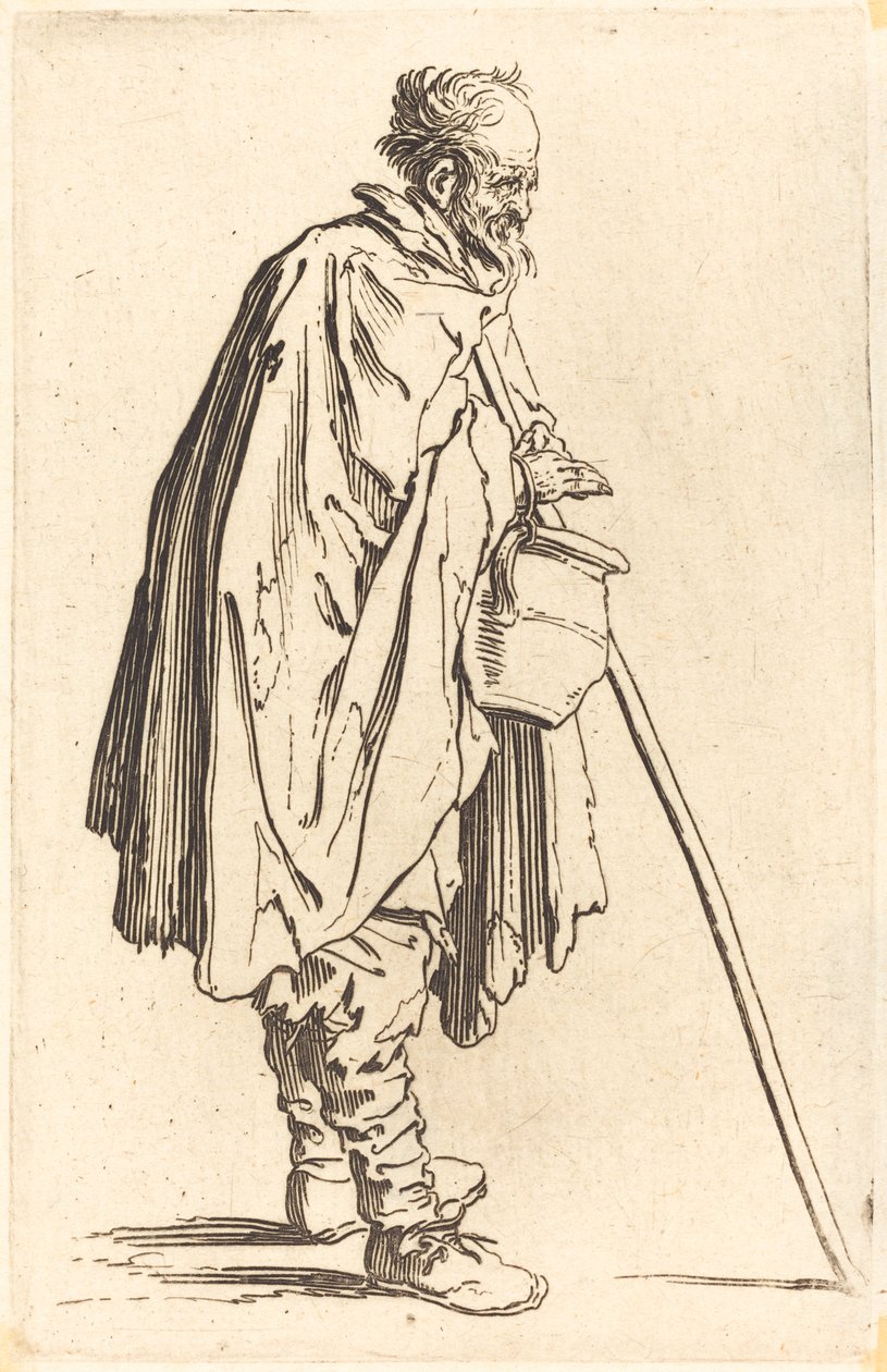 Bettler mit Topf, ca. 1622 von Jacques Callot