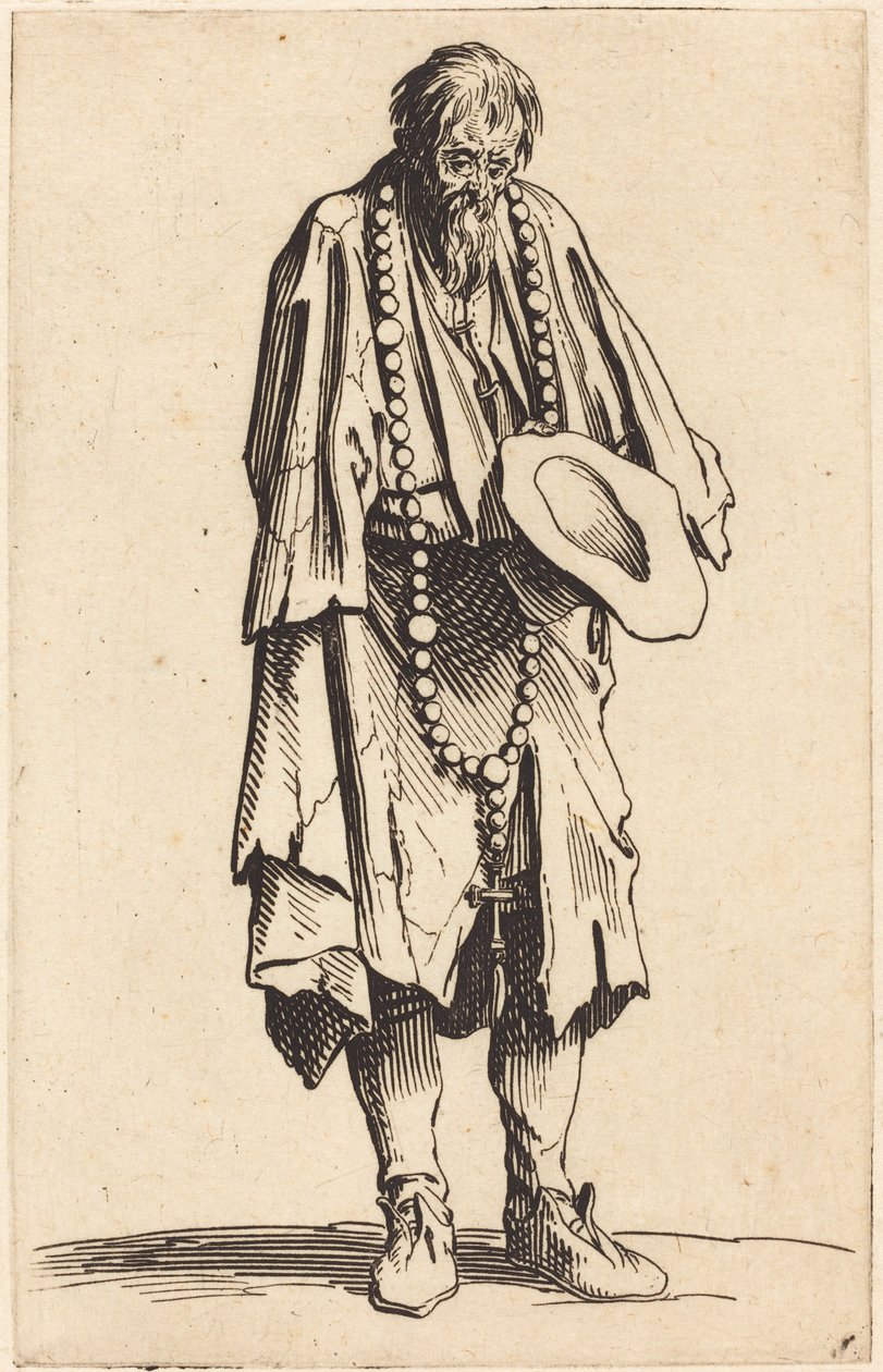 Bettler mit Rosenkranz von Jacques Callot