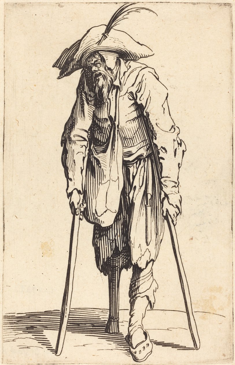 Bettler mit Holzbein von Jacques Callot