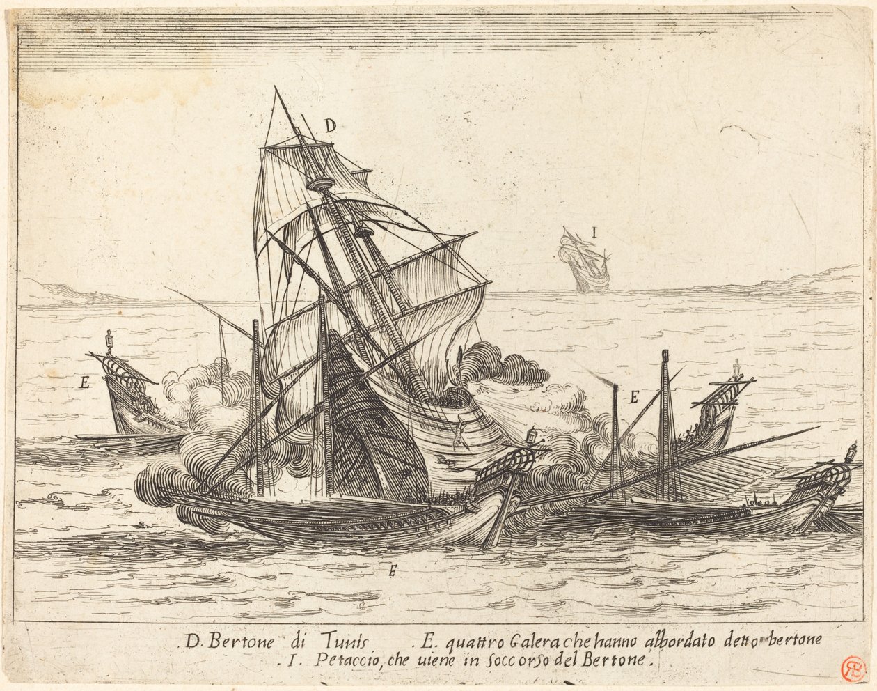 Entern der Bertone, 1617 von Jacques Callot
