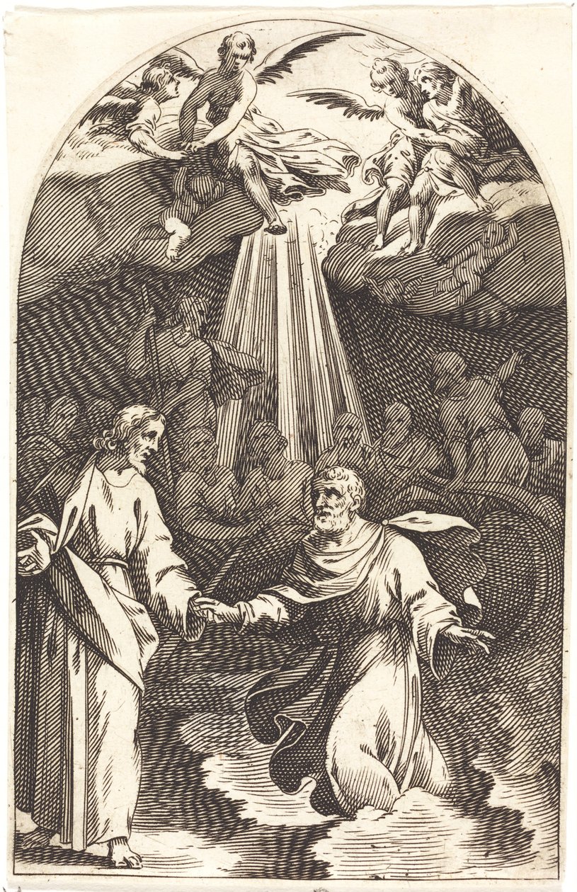 Christus geht auf dem Wasser [erste Platte] von Jacques Callot