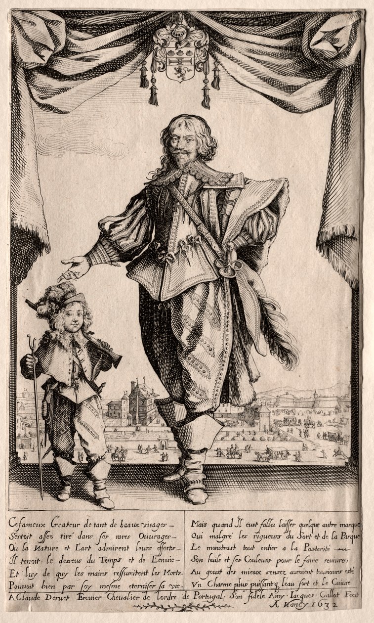 Claude Deruet und sein Sohn, 1632 von Jacques Callot