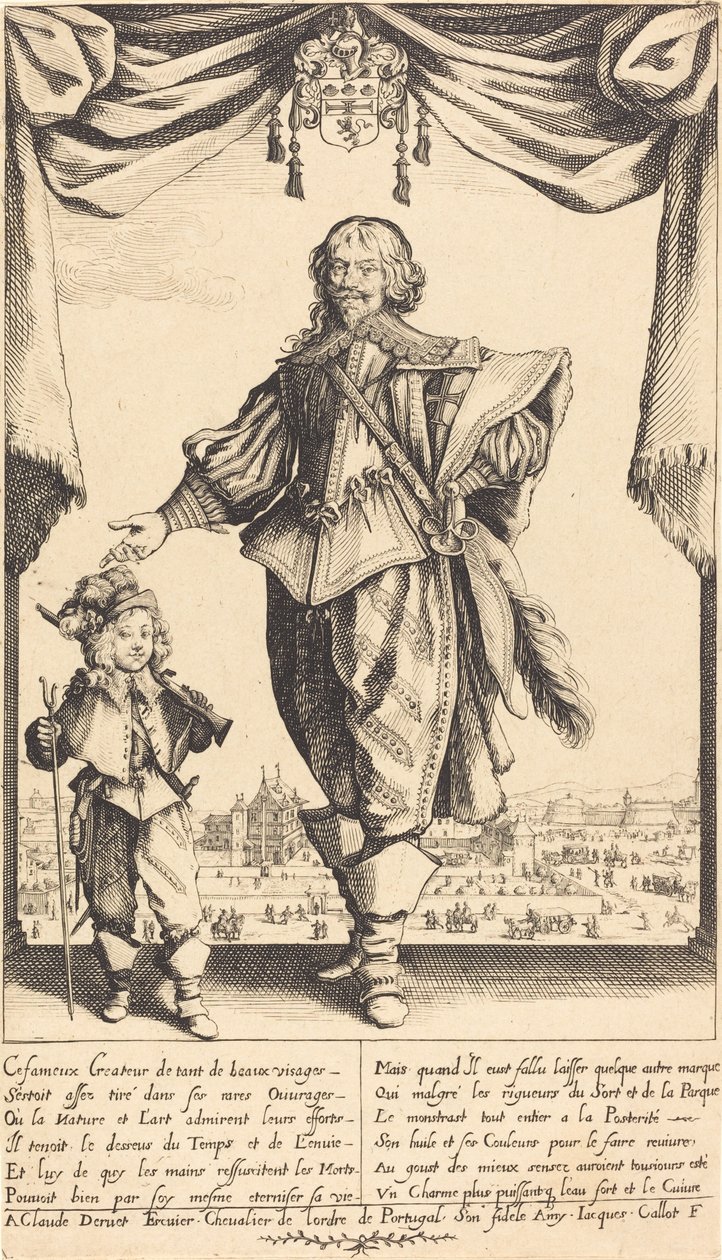 Claude Deruet und sein Sohn Jean, 1632 von Jacques Callot