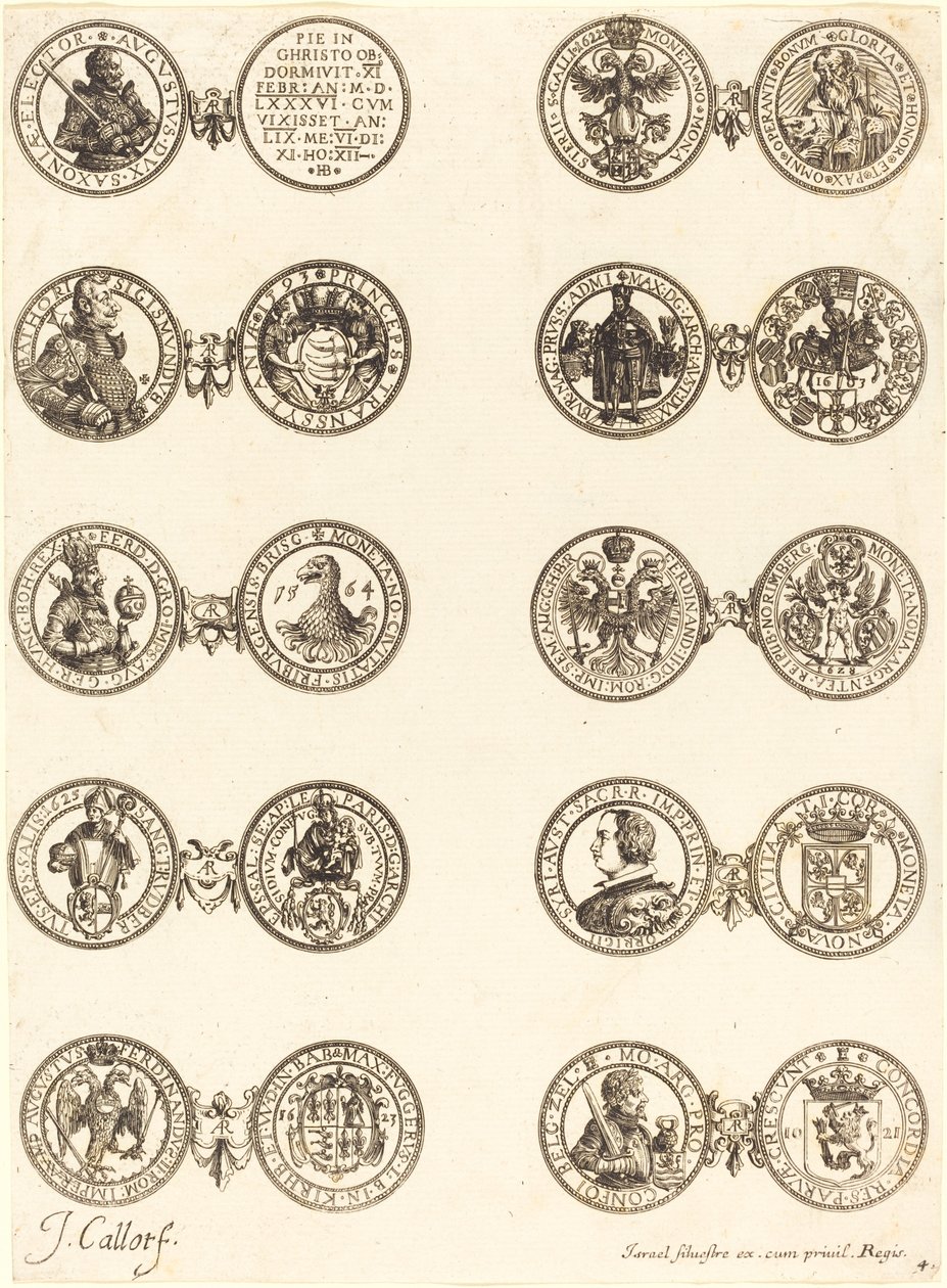 Münzen [Tafel 4] von Jacques Callot