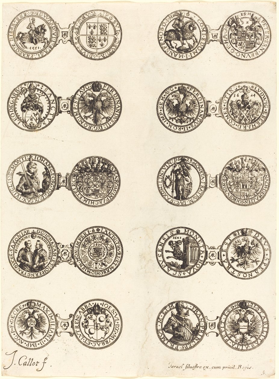 Münzen [Tafel 5] von Jacques Callot