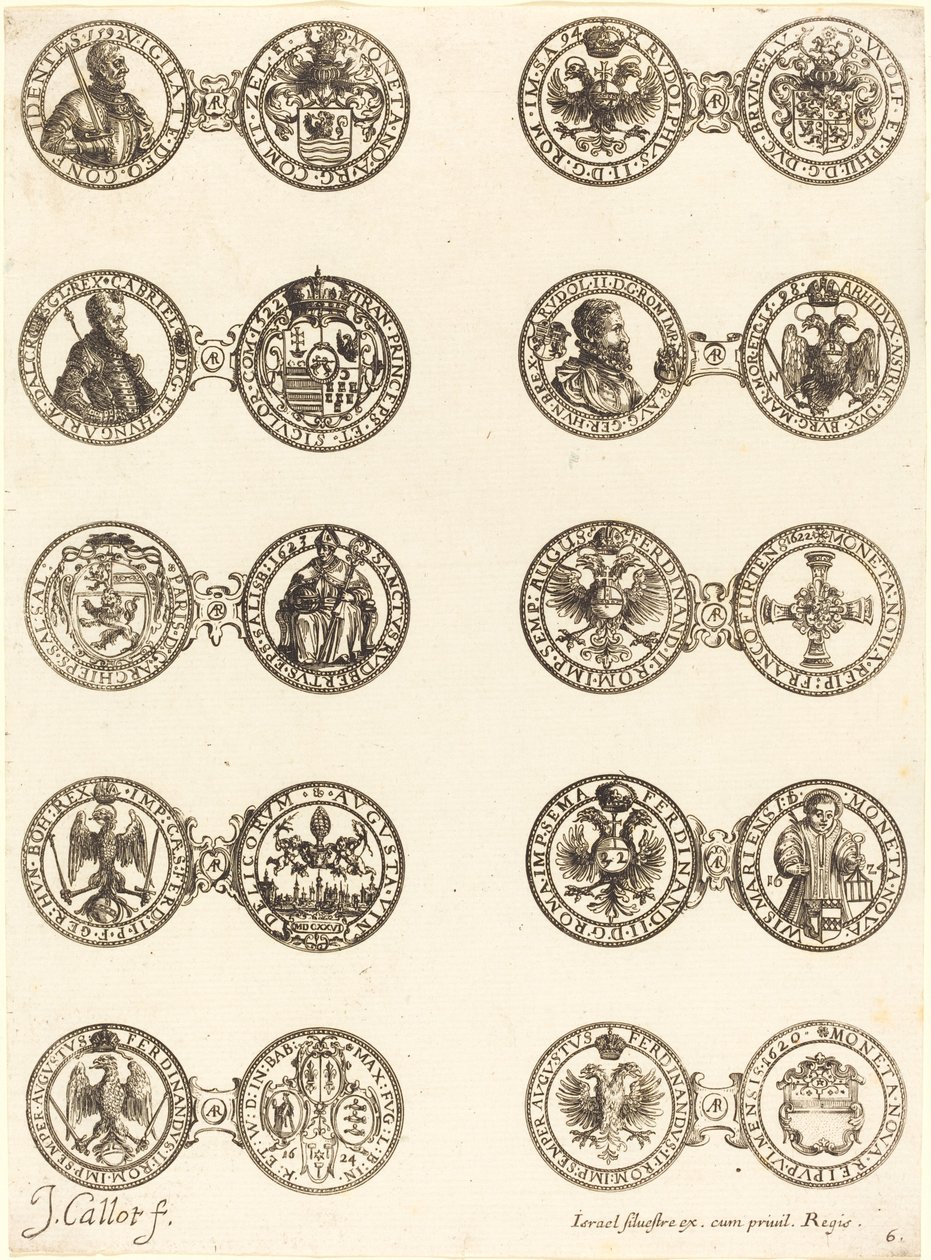 Münzen [Tafel 6] von Jacques Callot
