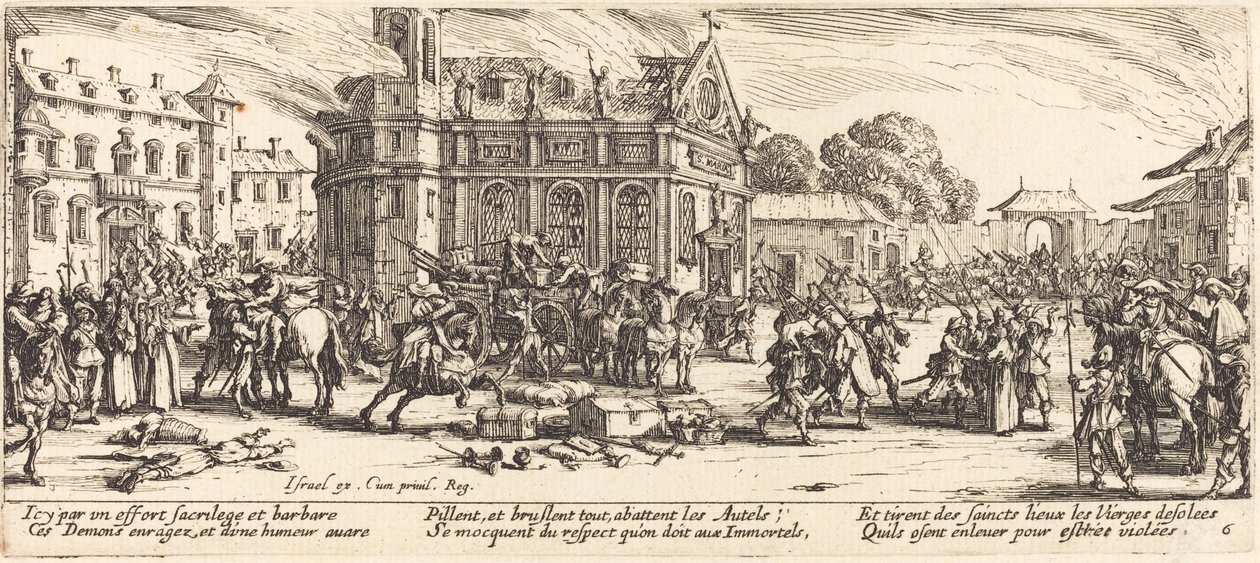 Zerstörung eines Klosters von Jacques Callot