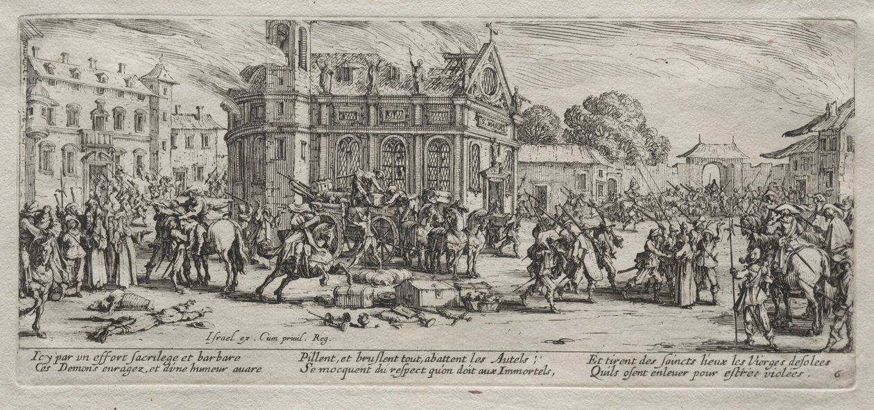 Verwüstung eines Klosters von Jacques Callot