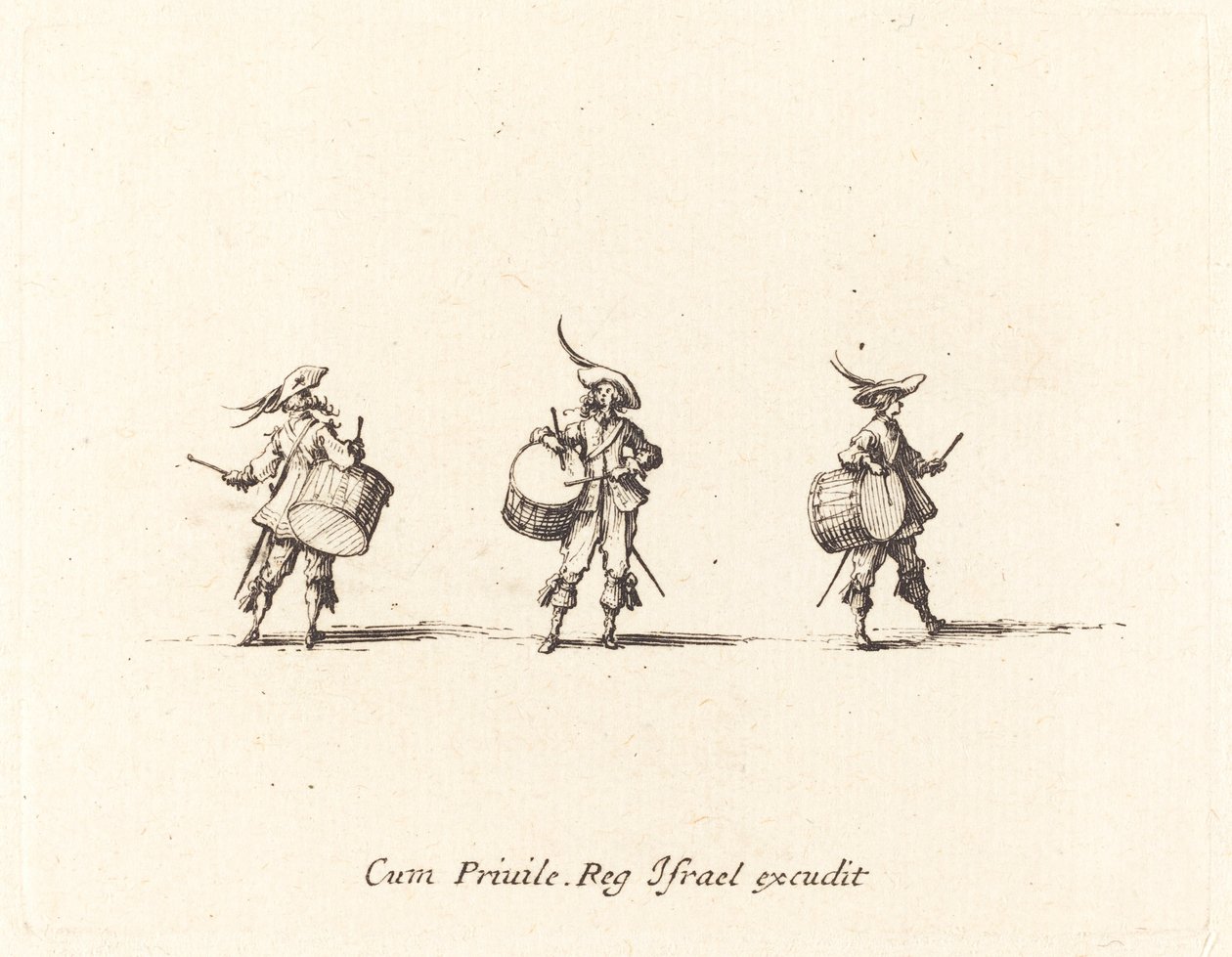 Übung mit Trommeln von Jacques Callot