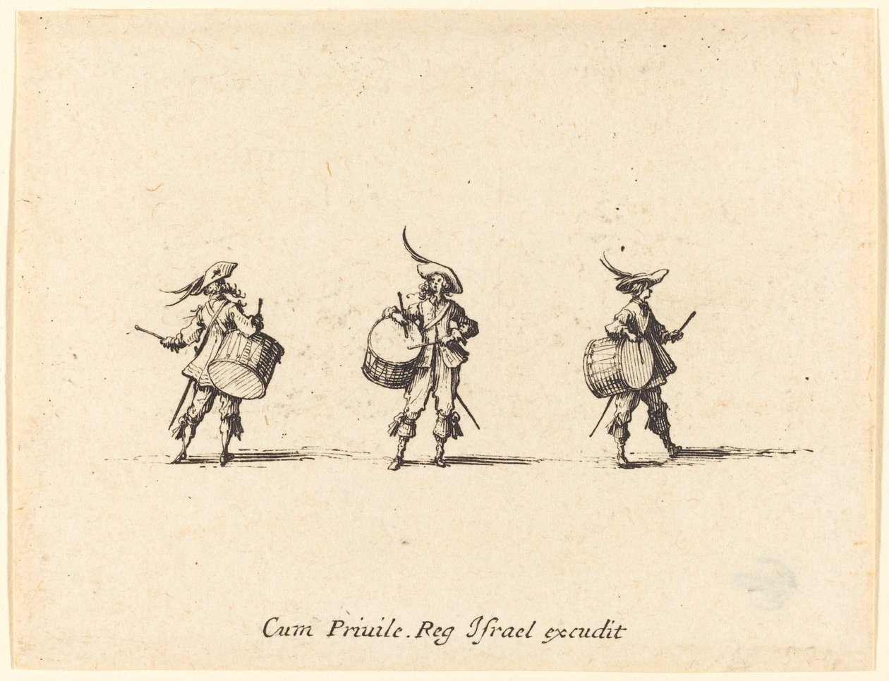 Übung mit Trommeln von Jacques Callot