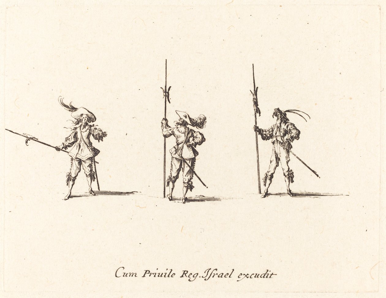 Übung mit Hellebarden von Jacques Callot