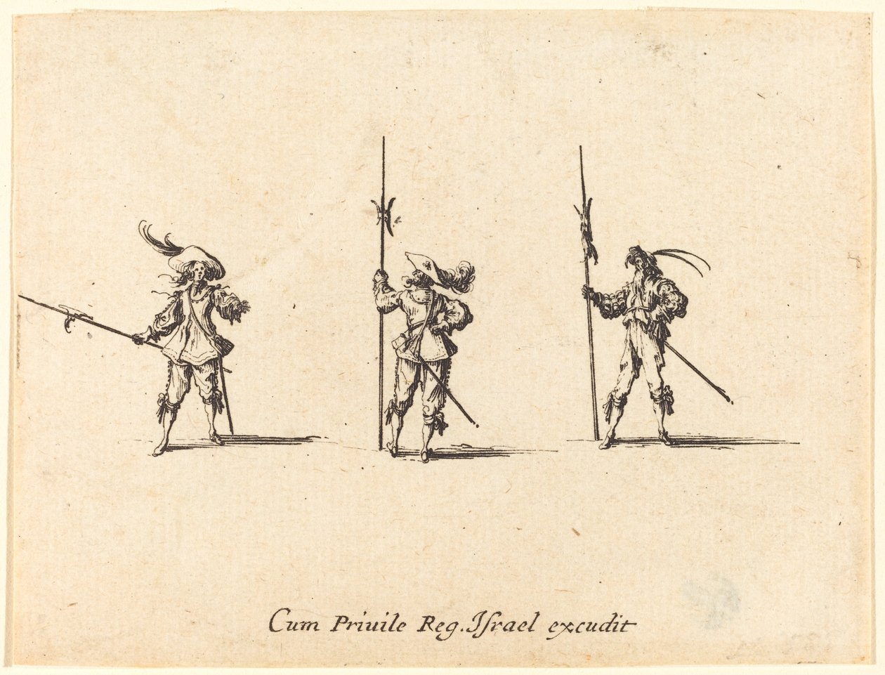 Übung mit Hellebarden von Jacques Callot