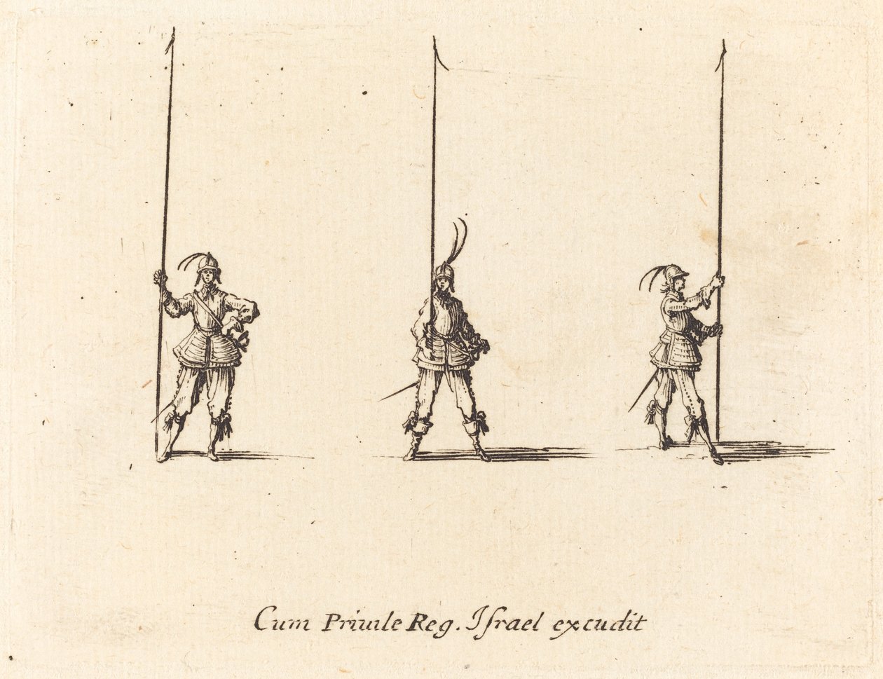 Übung mit erhobenen Piken von Jacques Callot