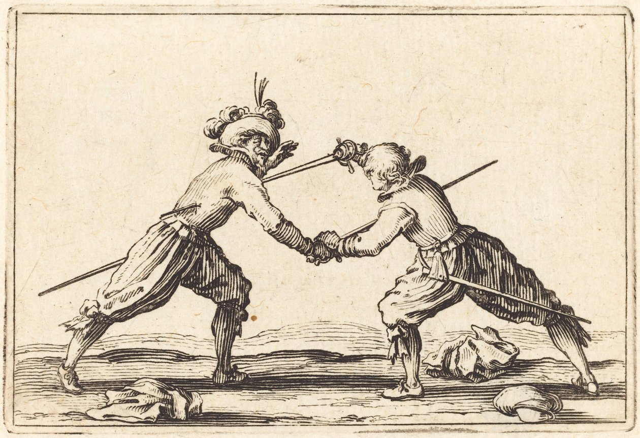 Duell mit Schwertern von Jacques Callot