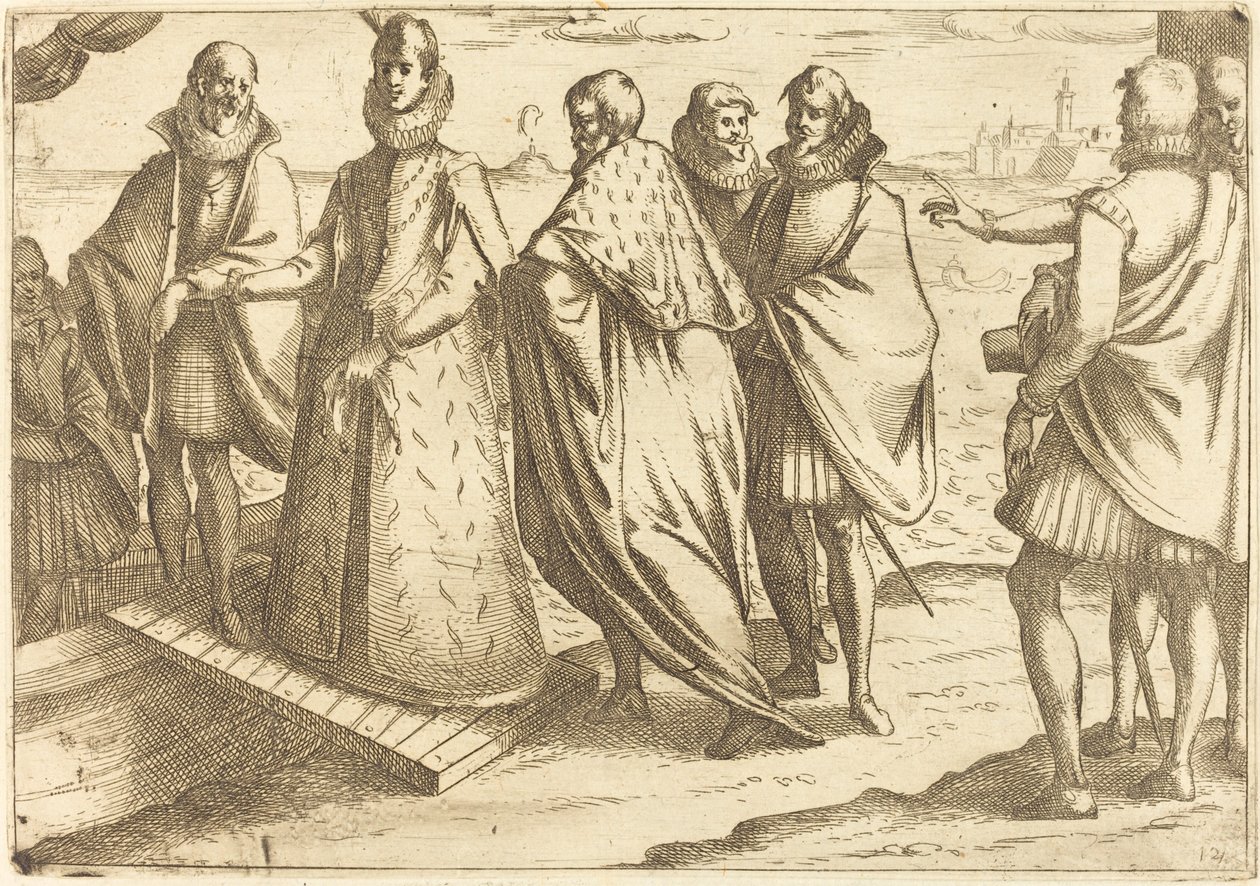Einschiffung in Genua von Jacques Callot