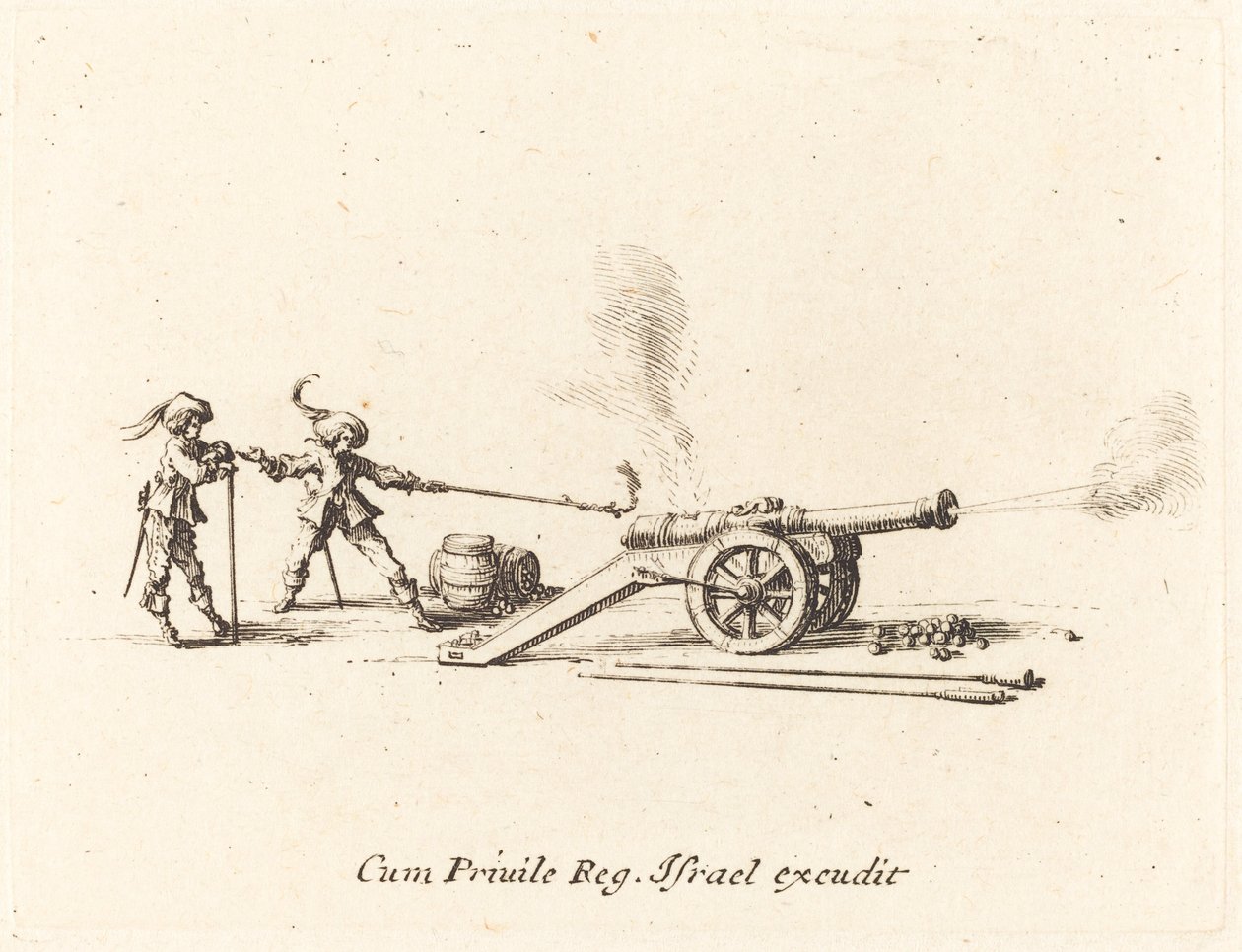 Kanonenfeuer, 1634-1635 von Jacques Callot