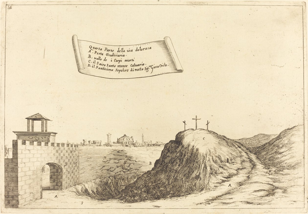 Vier Teile der Via Dolorosa von Jacques Callot