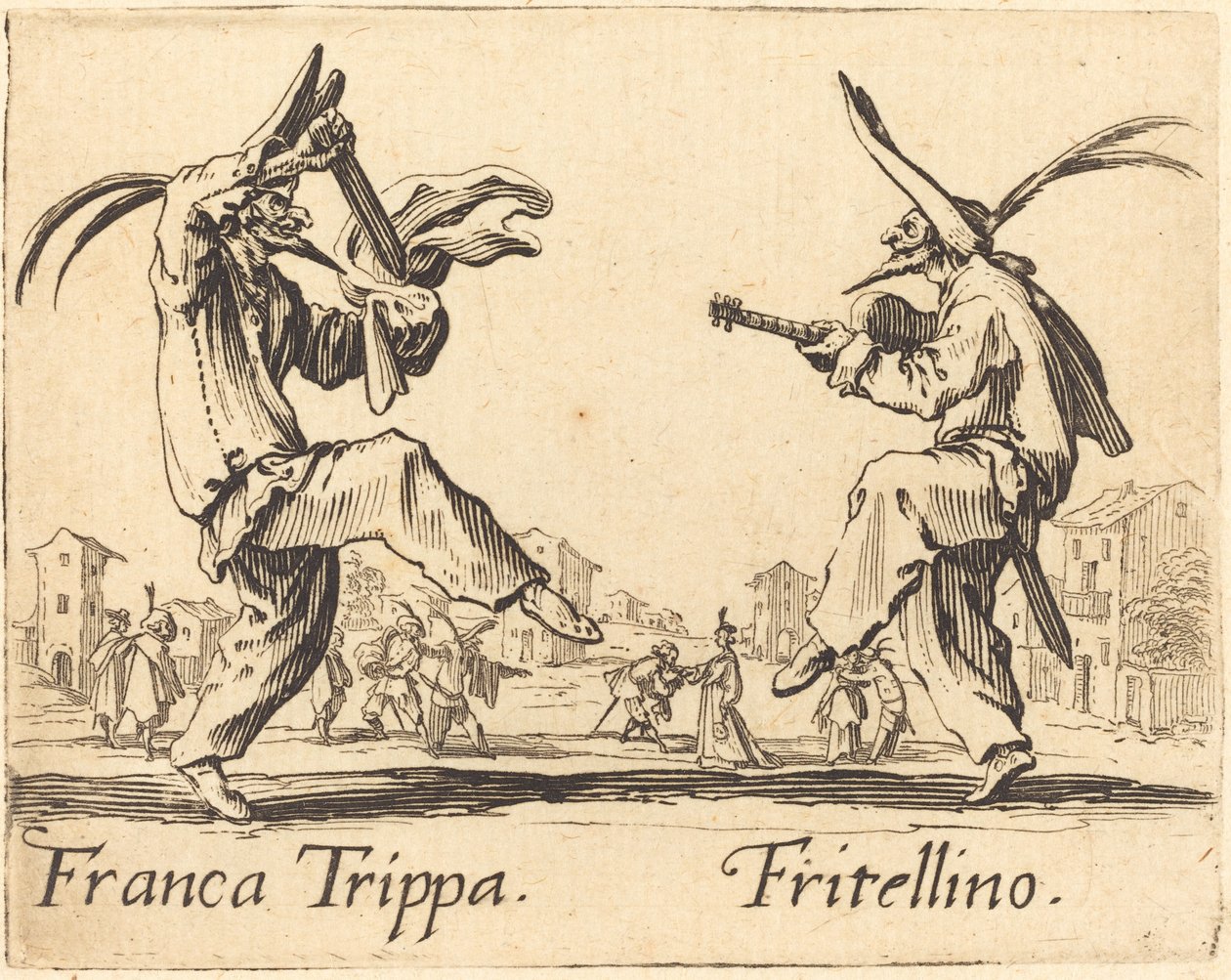Franca Trippa und Fritellino von Jacques Callot