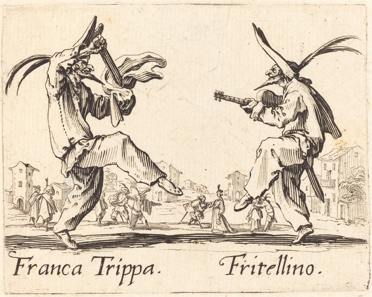 Franca Trippa und Fritellino von Jacques Callot