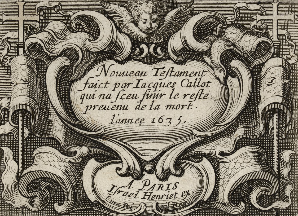 Frontispiz, ca. 1635 von Jacques Callot