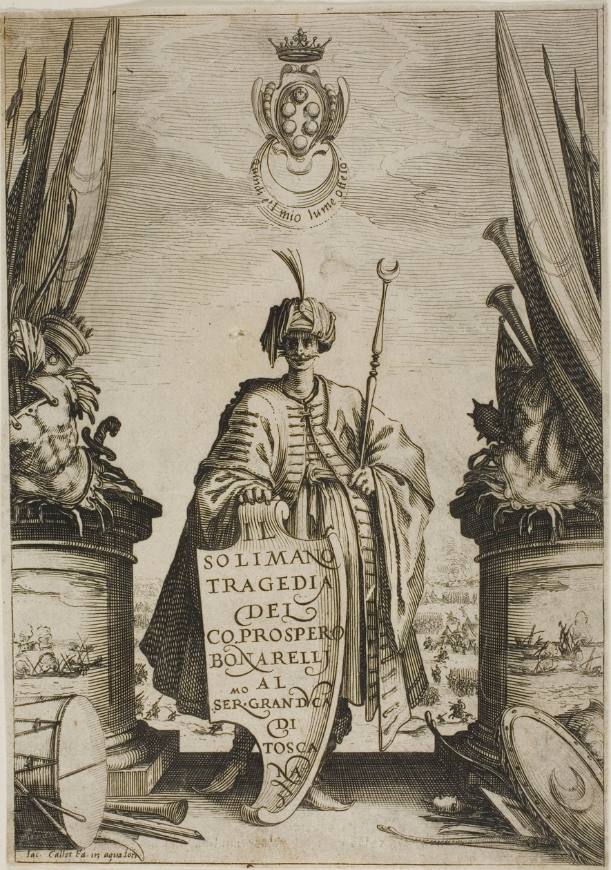 Frontispiz, aus Solimano von Jacques Callot