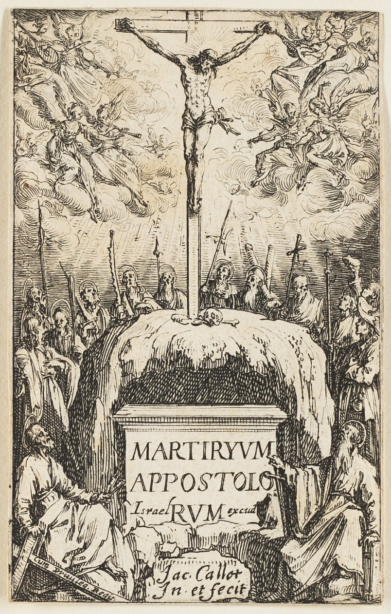 Frontispiz, aus Die Märtyrer der Apostel von Jacques Callot