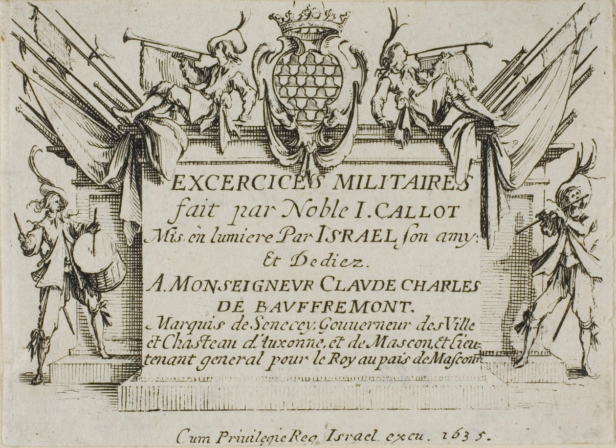 Frontispiz, aus Die militärischen Übungen von Jacques Callot