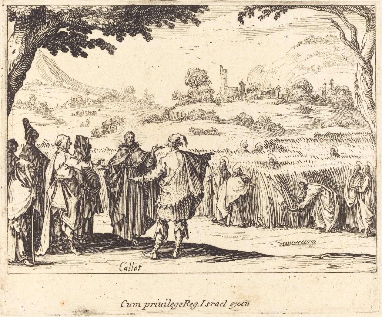 Jesus mit den Pharisäern, 1635 von Jacques Callot