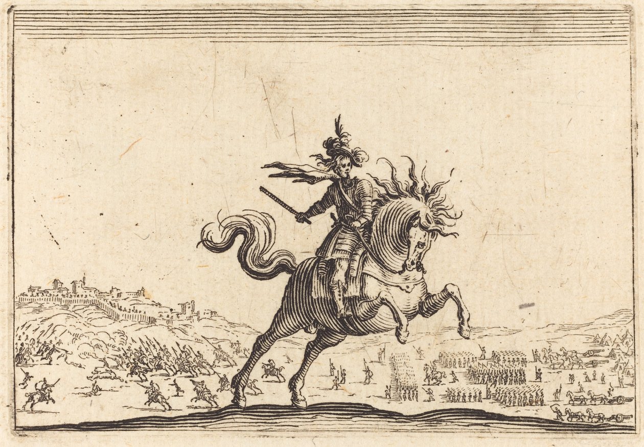 Militärkommandant zu Pferd von Jacques Callot
