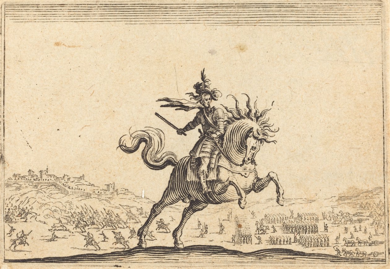 Militärkommandant zu Pferd von Jacques Callot