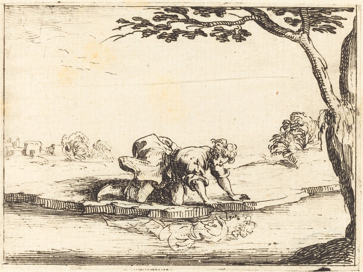 Narziss schaut ins Wasser von Jacques Callot
