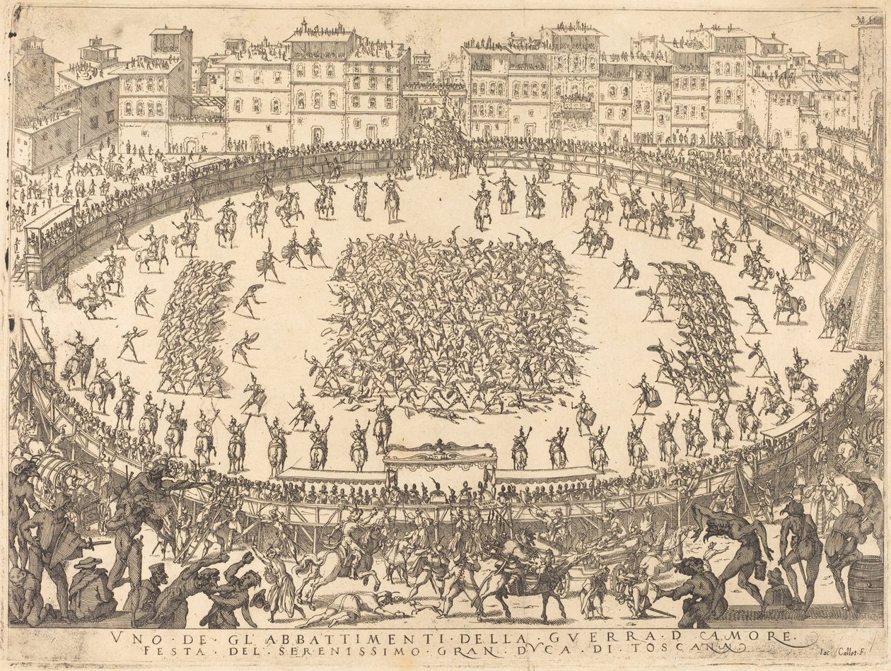 Einer der Infanteriekämpfe von Jacques Callot