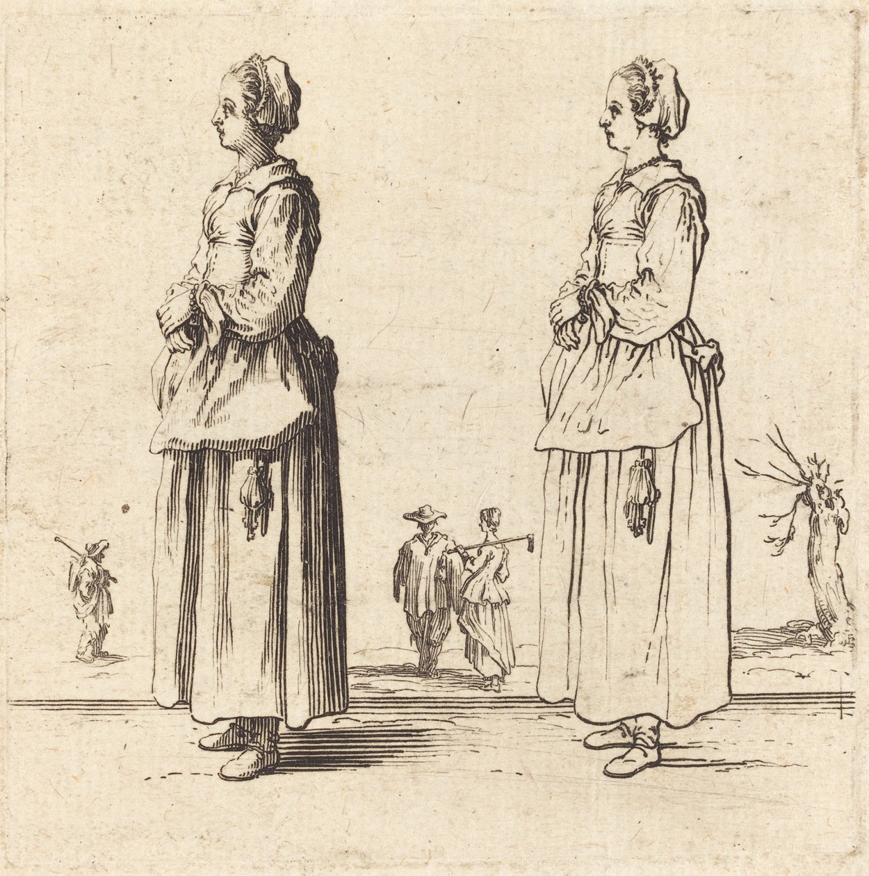 Bäuerin im Profil, nach links gewandt von Jacques Callot