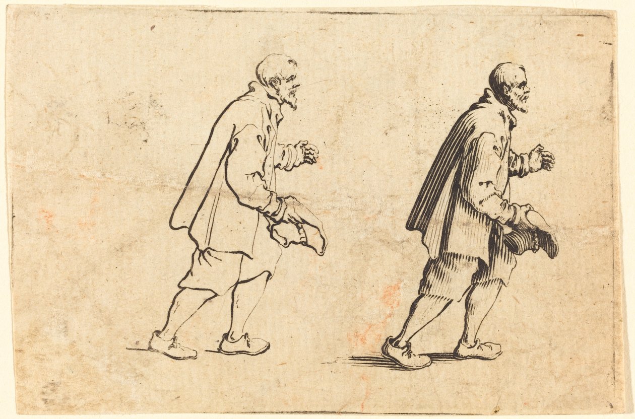 Bauer mit Hut in der Hand von Jacques Callot