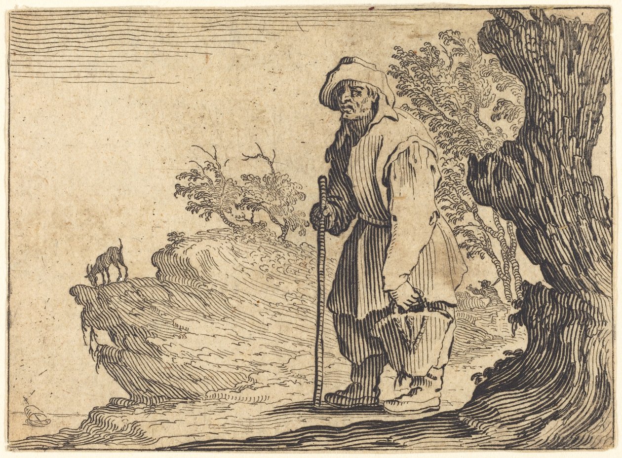 Bauer mit Sack, ca. 1622 von Jacques Callot