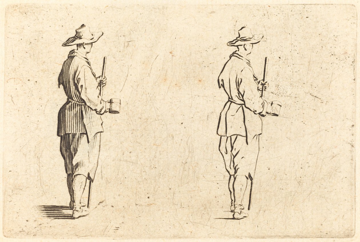 Bauer mit einer Tasse von Jacques Callot