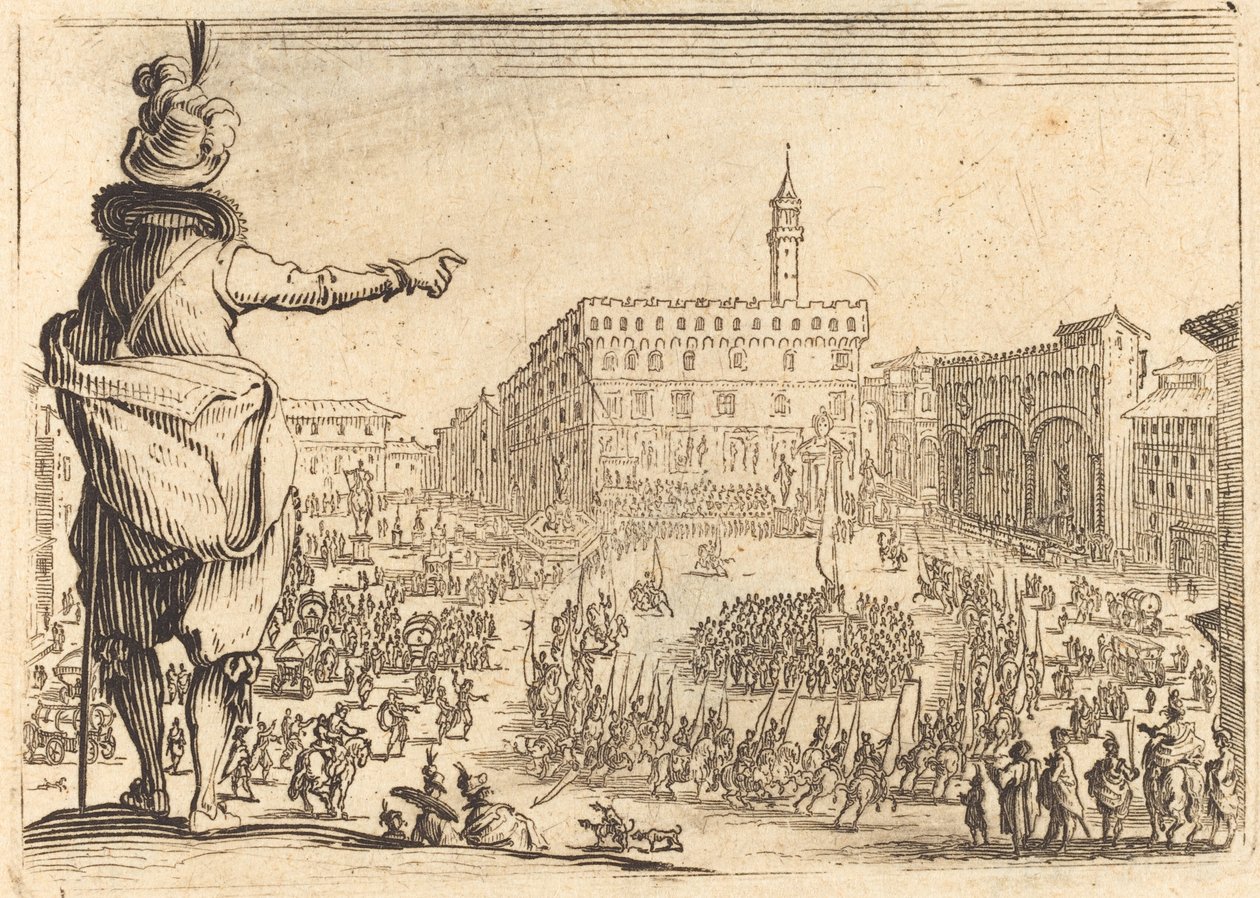 Piazza della Signoria, Florenz von Jacques Callot