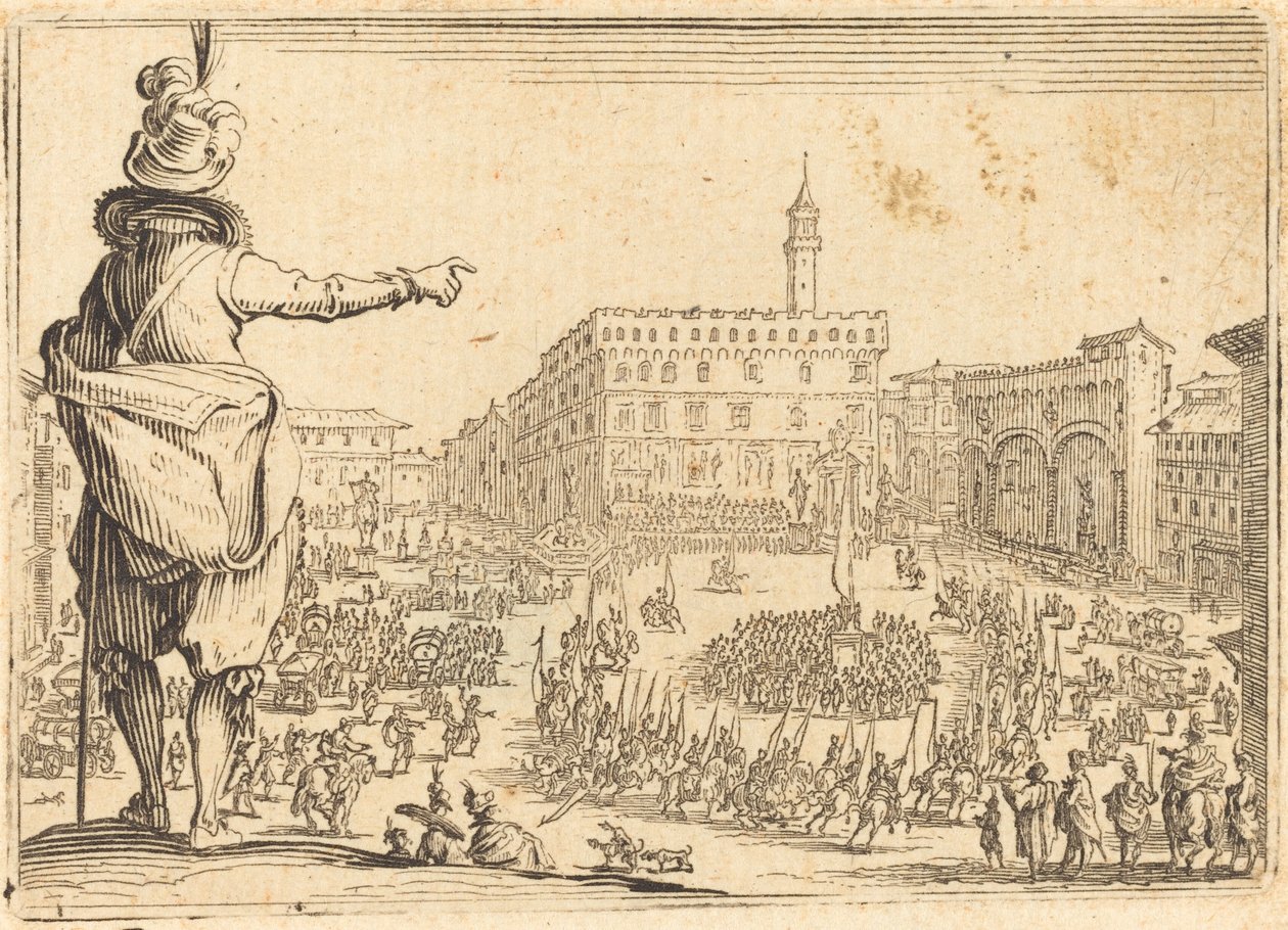 Piazza della Signoria, Florenz von Jacques Callot