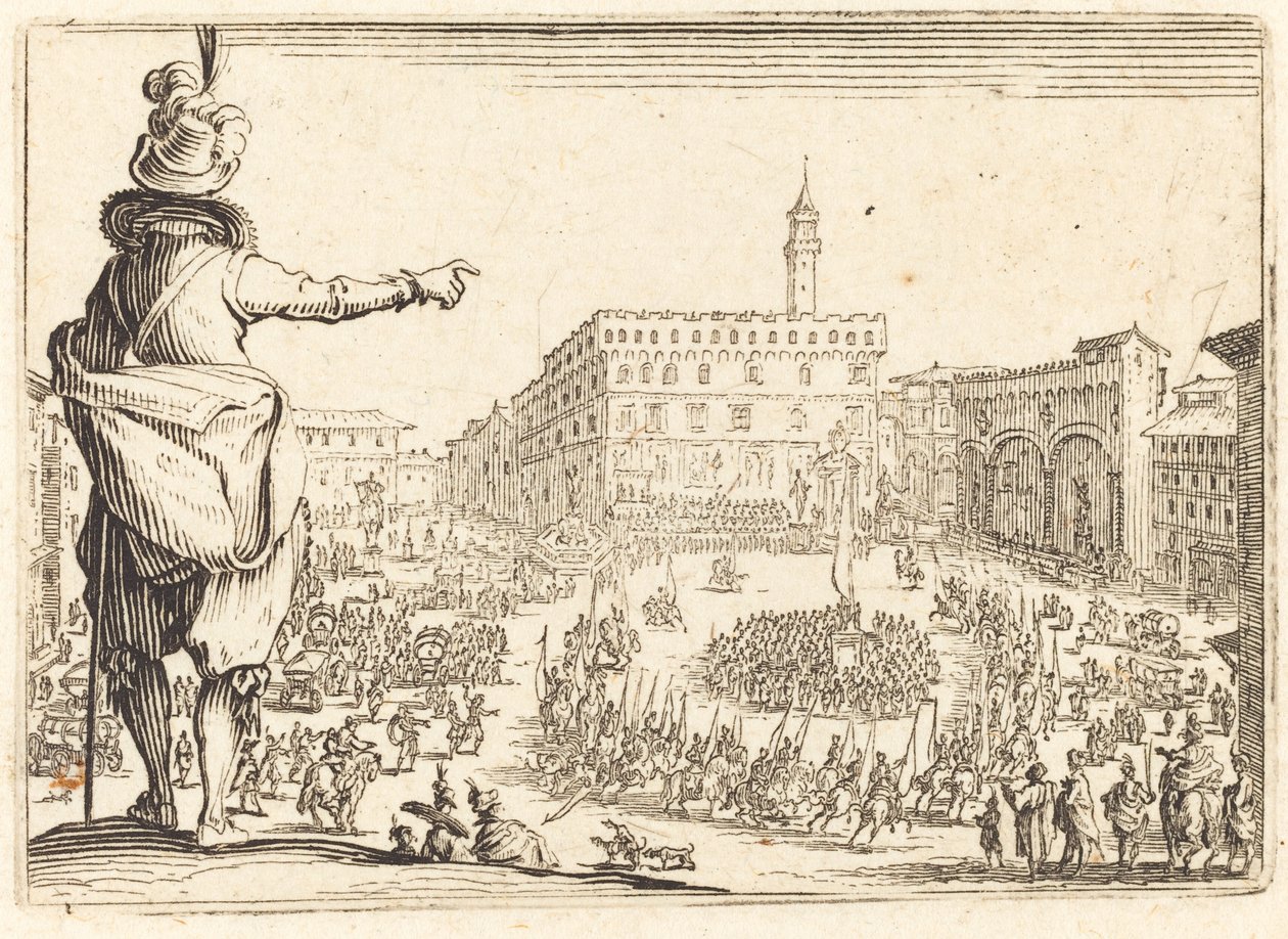 Piazza della Signoria, Florenz von Jacques Callot