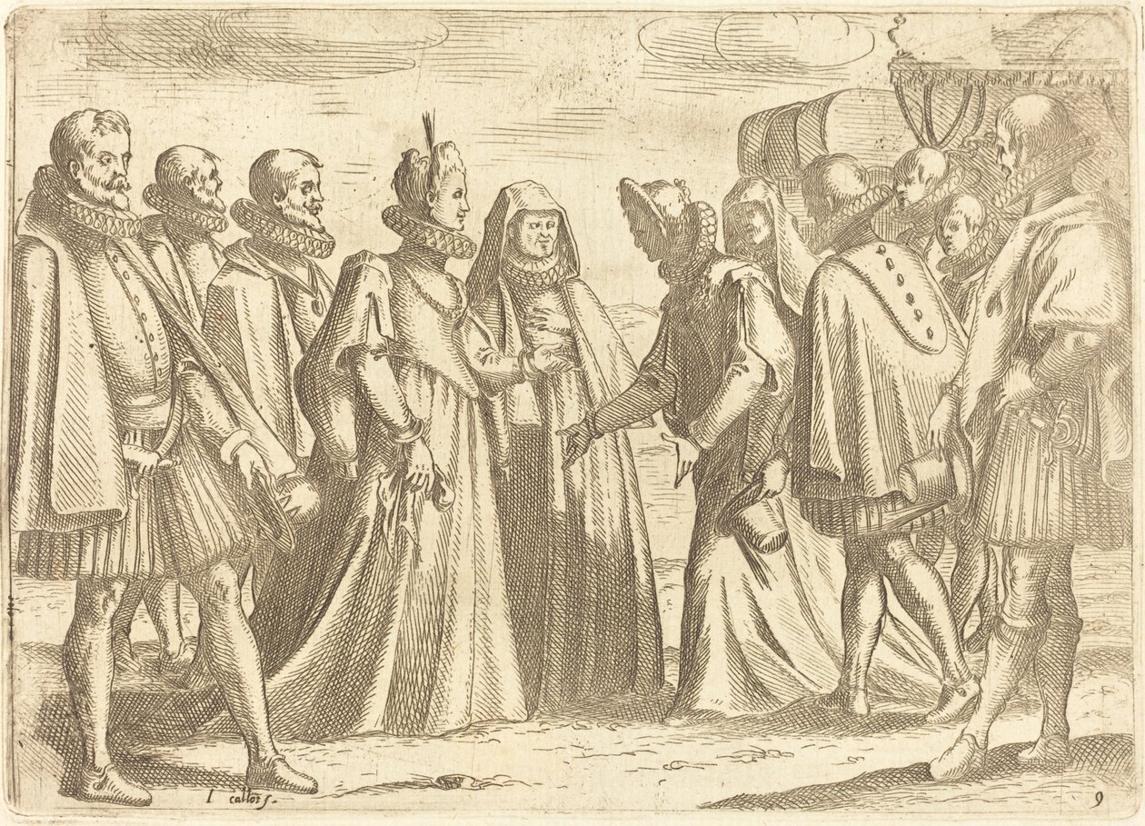 Empfang in Mantua von Jacques Callot