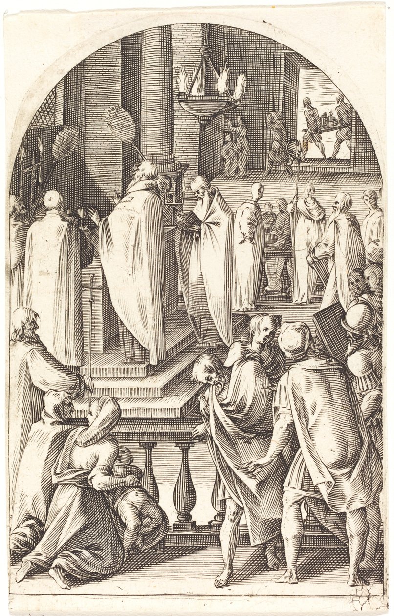 Der heilige Basilius feiert die Messe, 1608-1611 von Jacques Callot