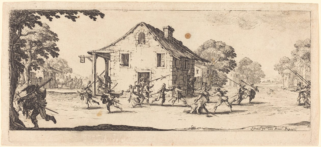 Szene des Plünderns von Jacques Callot